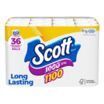 Scott 36-Roll Toilet Paper Pack – 1,100 Sheets per Roll (Long-Lasting Value)