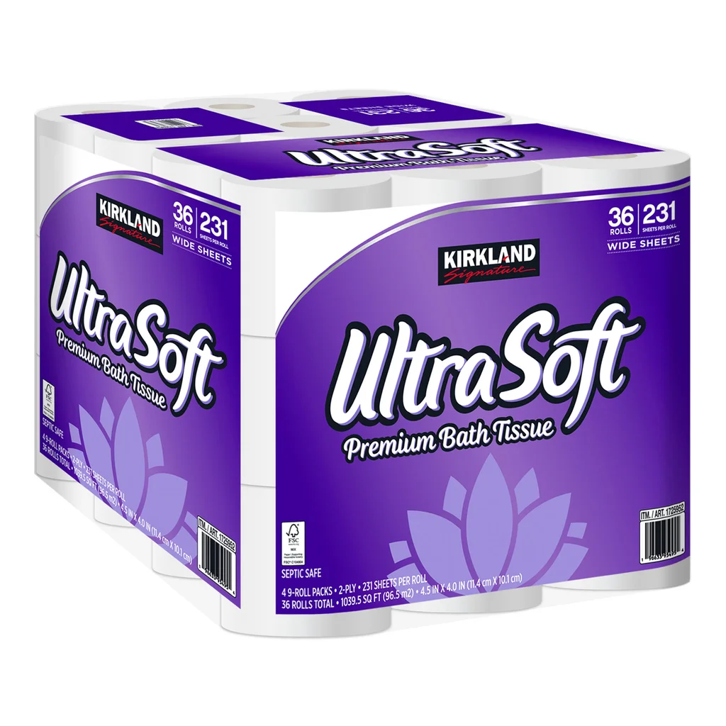 Kirkland Signature Ultra Soft Bath Tissue – 2-Ply, 231 Sheets, 36 Rolls - Image 3