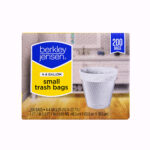 Berkley Jensen 200ct/4–6 Gallon White Waste-Basket Liner Bags, Coreless Tear-Off